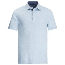 Bugatchi Men's Light Turquoise Short Sleeve Three Button Polo Collar
