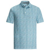 Bugatchi Men's Emerald Short Sleeve Three Button Polo Collar