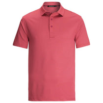 Bugatchi Men's Dark Berry Short Sleeve Three Button Polo Collar