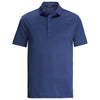 Bugatchi Men's Navy Short Sleeve Three Button Polo Collar