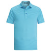 Bugatchi Men's Turquoise Short Sleeve Three Button Polo Collar