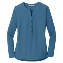 Port Authority Women's Dusty Blue Concept Henley Tunic