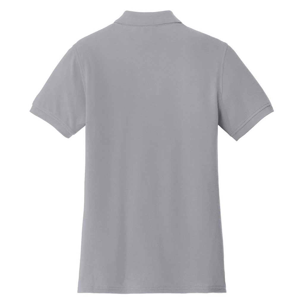 Port & Company Women's Silver Ring Spun Pique Polo