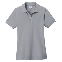Port & Company Women's Silver Ring Spun Pique Polo