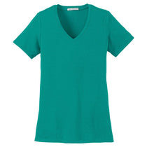 Port Authority Women's Deep Jade Green Concept Stretch V-Neck Tee