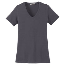Port Authority Women's Grey Smoke Concept Stretch V-Neck Tee