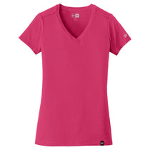 New Era Women's Deep Pink Heritage Blend V-Neck Tee