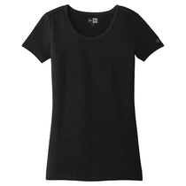 New Era Women's Black Solid Tri-Blend Performance Scoop Tee