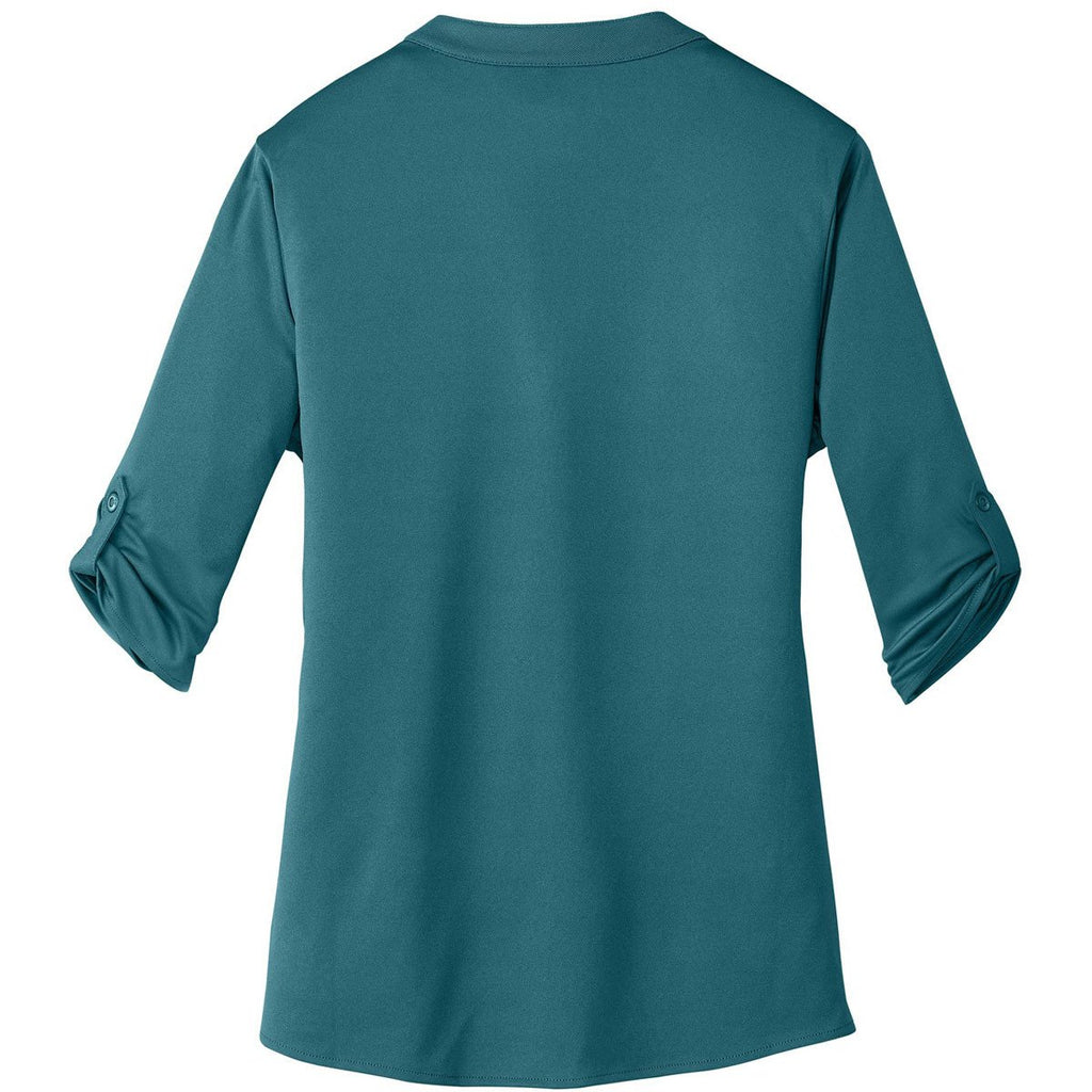 OGIO Women's Torque Teal Crush Henley