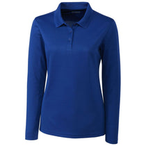 Clique Women's Tour Blue Long Sleeve Spin Pique Polo