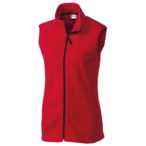 Clique Women's Red Summit Full Zip Microfleece Vest