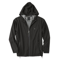 LinkSoul Men's Black Packable Rain Jacket