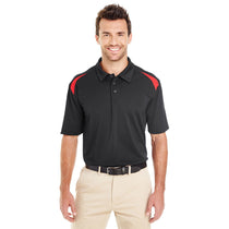 Dickies Men's Black/English Red 6 Oz. Performance Team Polo