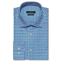 Bugatchi Men's Emerald Long Sleeve Point Collar French Placket No Pocket
