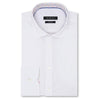 Bugatchi Men's White Long Sleeve Small Point Collar No Pocket