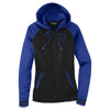 Sport-Tek Women's Black/True Royal Sport-Wick Varsity Fleece Full-Zip Hooded Jacket