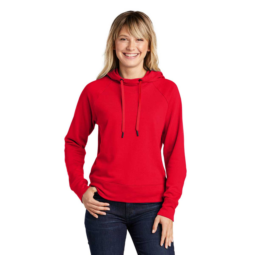 Sport-Tek Women's True Red Lightweight French Terry Pullover Hoodie