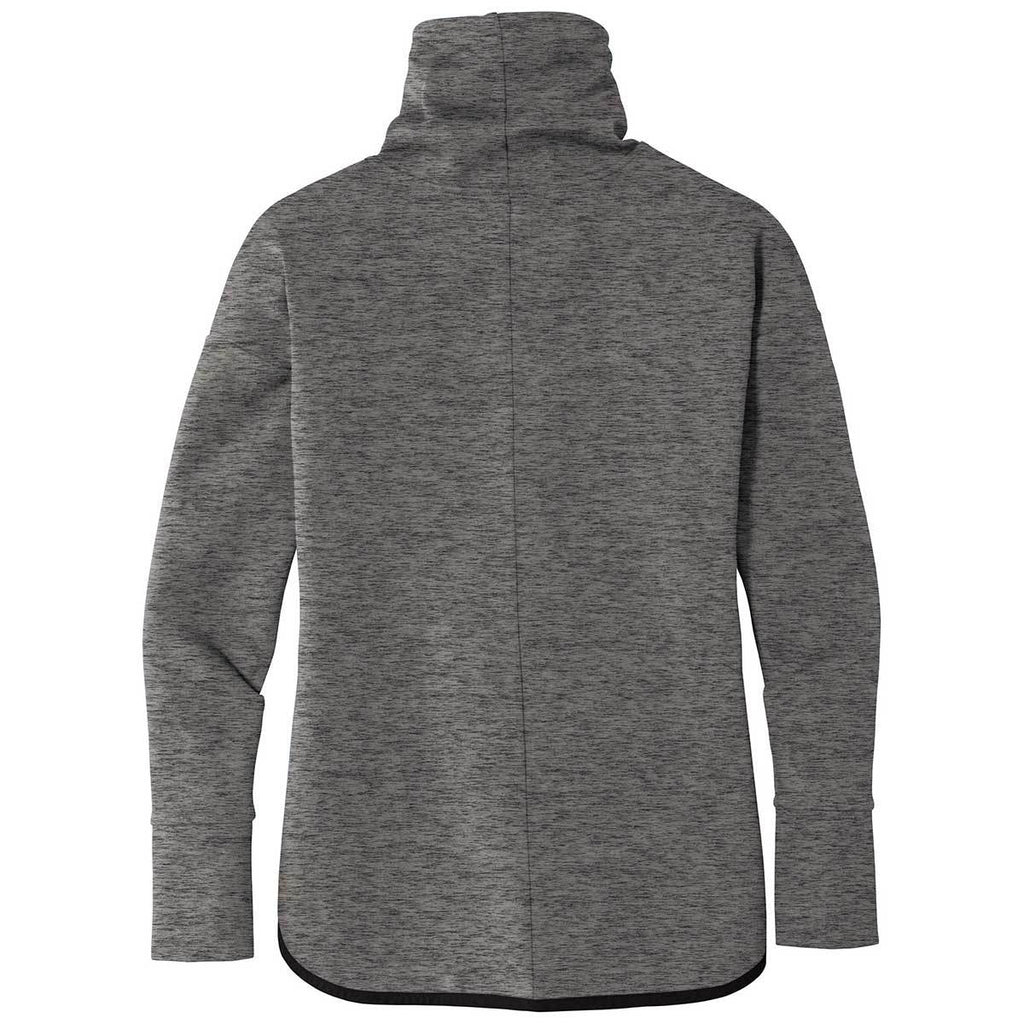 Sport-Tek Women's Dark Grey Heather Triumph Cowl Neck Pullover