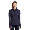 Sport-Tek Women's Navy Triumph Cowl Neck Pullover