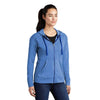 Sport-Tek Women's True Royal Heather PosiCharge Tri-Blend Wicking Fleece Full-Zip