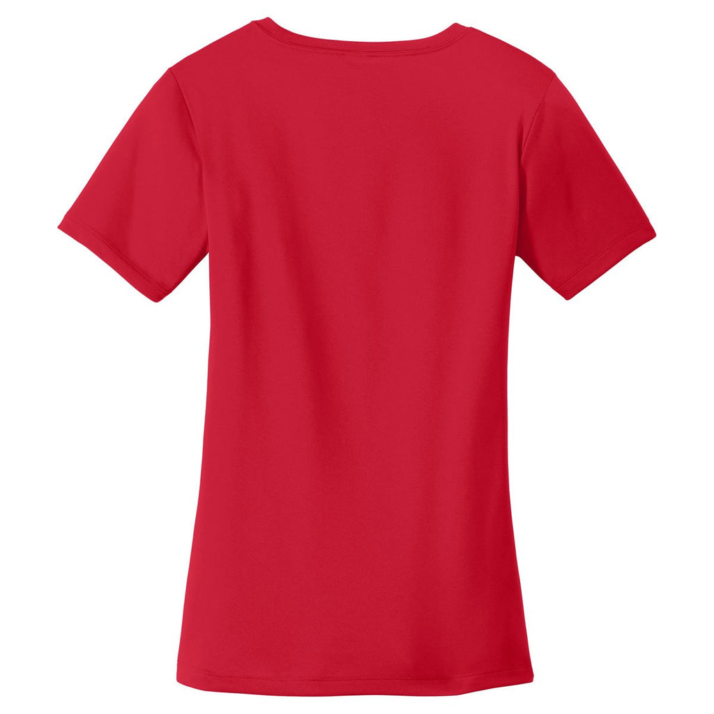 Sport-Tek Women's Deep Red PosiCharge Tough Tee