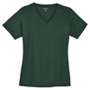 Sport-Tek Women's Dark Forest Green PosiCharge RacerMesh V-Neck Tee