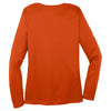 Sport-Tek Women's Deep Orange Long Sleeve PosiCharge Competitor V-Neck Tee