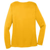 Sport-Tek Women's Gold Long Sleeve PosiCharge Competitor V-Neck Tee