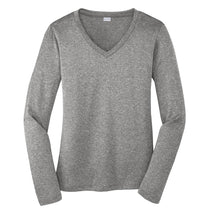 Sport-Tek Women's Vintage Heather Long Sleeve Heather Contender V-Neck Tee