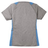 Sport-Tek Women's Vintage Heather/Carolina Blue Heather Colorblock Contender V-Neck Tee