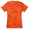 Sport-Tek Women's Neon Orange CamoHex V-Neck Tee