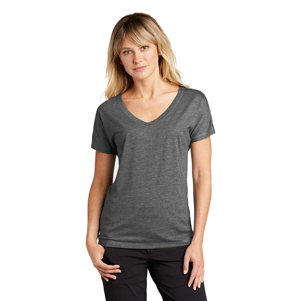 Sport-Tek Women's Dark Grey Heather PosiCharge Tri-Blend Wicking Dolman Tee