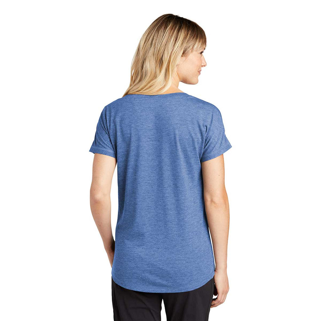 Sport-Tek Women's True Royal Heather PosiCharge Tri-Blend Wicking Dolman Tee