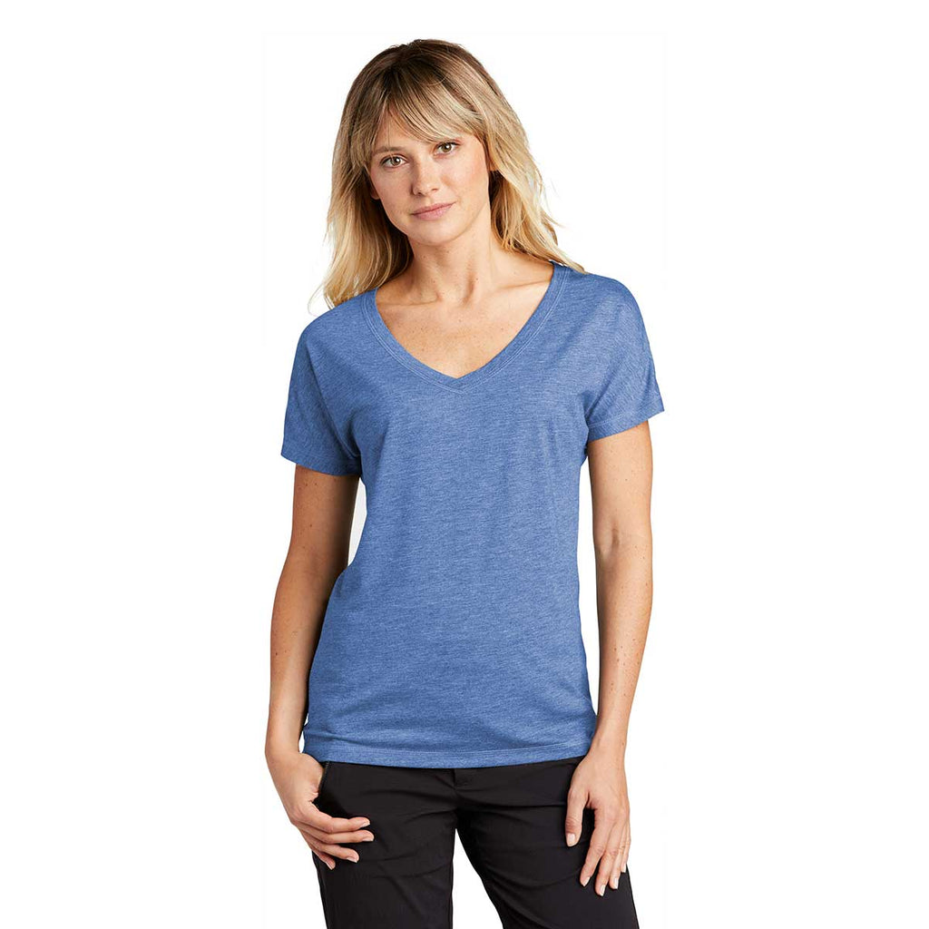 Sport-Tek Women's True Royal Heather PosiCharge Tri-Blend Wicking Dolman Tee