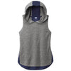 Sport-Tek Women's True Navy/Dark Grey Heather PosiCharge Tri-Blend Wicking Draft Hoodie Tank