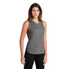 Sport-Tek Women's True Royal/Dark Grey Heather PosiCharge Tri-Blend Wicking Draft Hoodie Tank