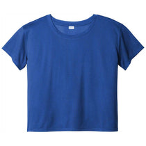Sport-Tek Women's True Royal PosiCharge Tri-Blend Wicking Draft Crop Tee