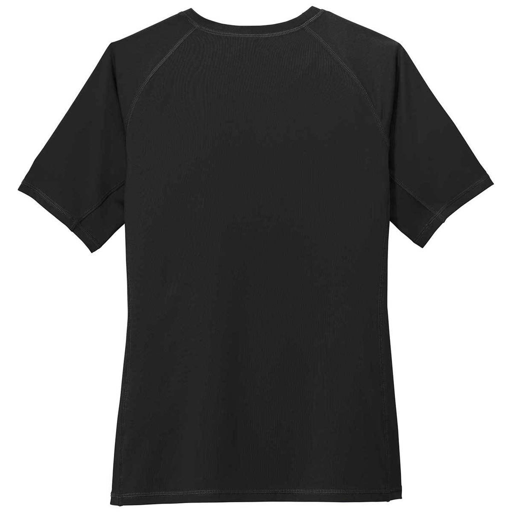 Sport-Tek Women's Black Short Sleeve Rashguard Tee