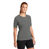 Sport-Tek Women's Dark Smoke Grey Short Sleeve Rashguard Tee