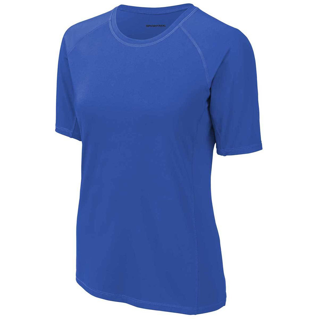 Sport-Tek Women's True Royal Short Sleeve Rashguard Tee