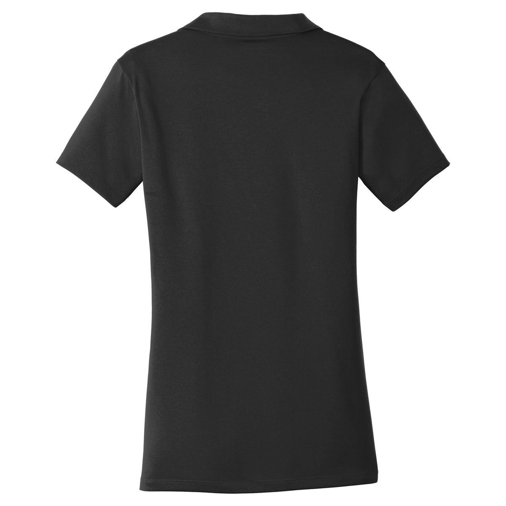 Sport-Tek Women's Black/Heather Grey Contrast PosiCharge Tough Polo