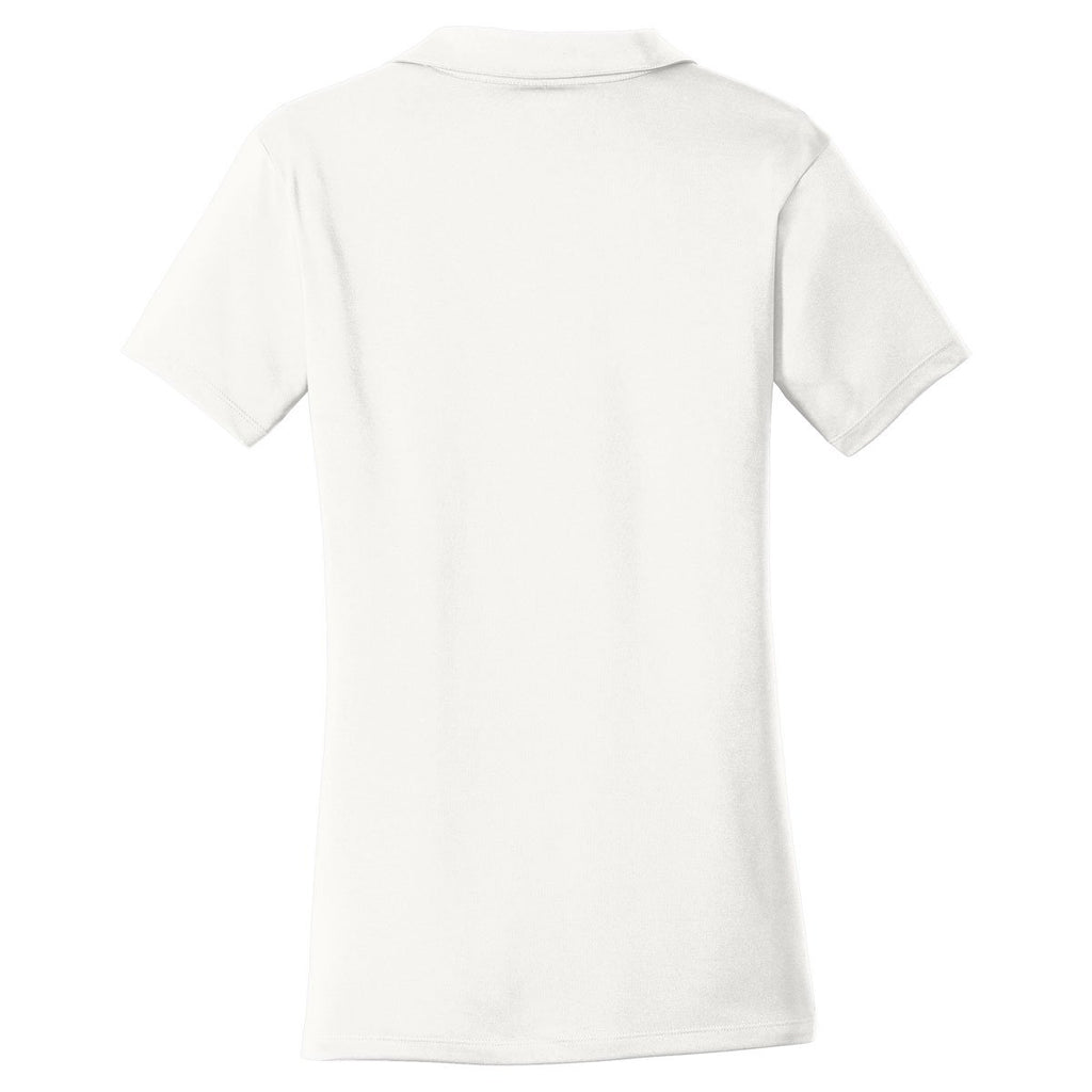 Sport-Tek Women's White/Heather Grey Contrast PosiCharge Tough Polo
