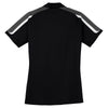 Sport-Tek Women's Black/Iron Grey/White Tricolor Shoulder Micropique Sport-Wick Polo