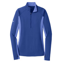 Sport-Tek Women's True Royal Heather Sport-Wick Stretch Contrast 1/2-Zip Pullover