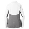 Sport-Tek Women's White/Charcoal Grey Heather Sport-Wick Stretch Contrast 1/2-Zip Pullover