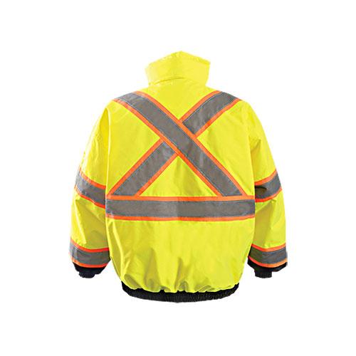 OccuNomix Men's Yellow Black Bottom 2-in-1 X Back Bomber Jacket