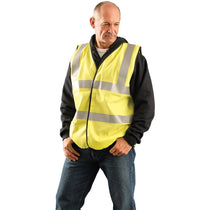 OccuNomix Men's Yellow Classic Flame Resistant Cotton Dual Stripe Solid Vest HRC 1