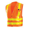 OccuNomix Men's Orange High Visibility Premium Mesh Gloss Snap Safety Vest