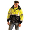 OccuNomix Men's Yellow Premium Four-Way Black Bottom Bomber Jacket