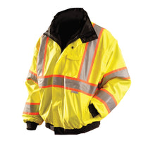 OccuNomix Men's Yellow Premium Four-Way Two-Tone Bomber Jacket